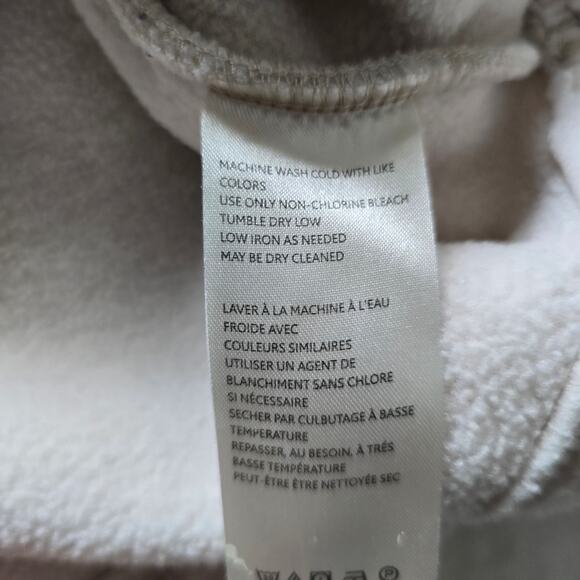 Free People Sherpa Fleece 1/4 Zip Pullover Cropped Cream L Athleisure Gorpcore - Picture 7 of 9